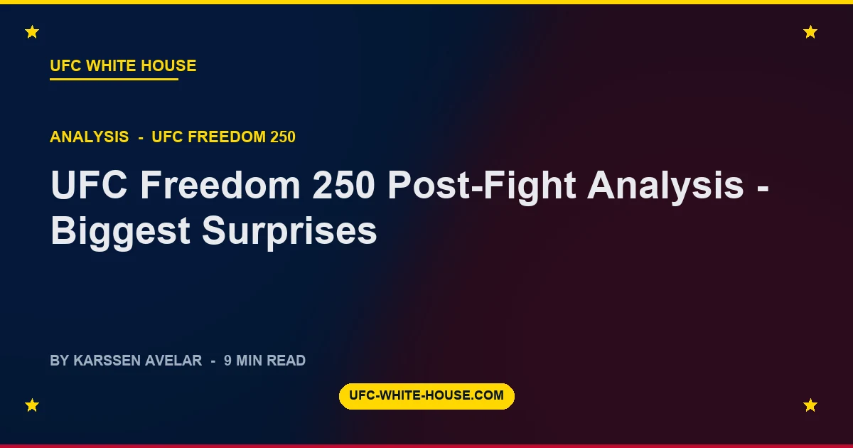 UFC Freedom 250 Post-Fight Analysis - Biggest Surprises