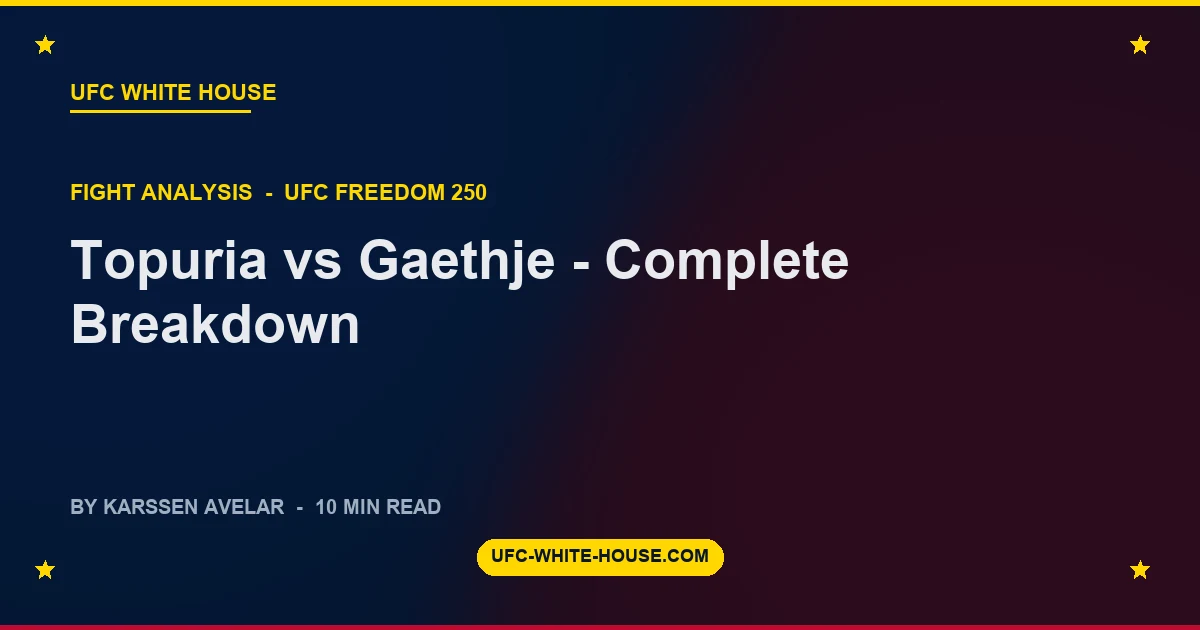 Topuria vs Gaethje - Complete Breakdown